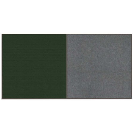 United Visual Products Enclosed Corkboard, 1 Door, 72"x36", 4" Fra UV3411-SATIN-MEDGRY